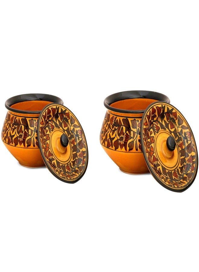 كافيين طقم أواني تقديم سيراميك مصنوعة يدويًا من الحجر، لون بني، مكون من 4 قطع، بنقشة الكافيين. - Image 4